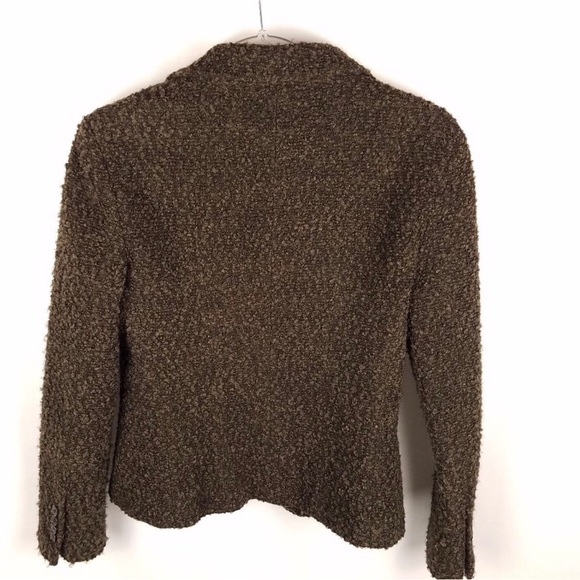 Zara Basic jacket nubby olive green & black size 6 - Picture 5 of 6